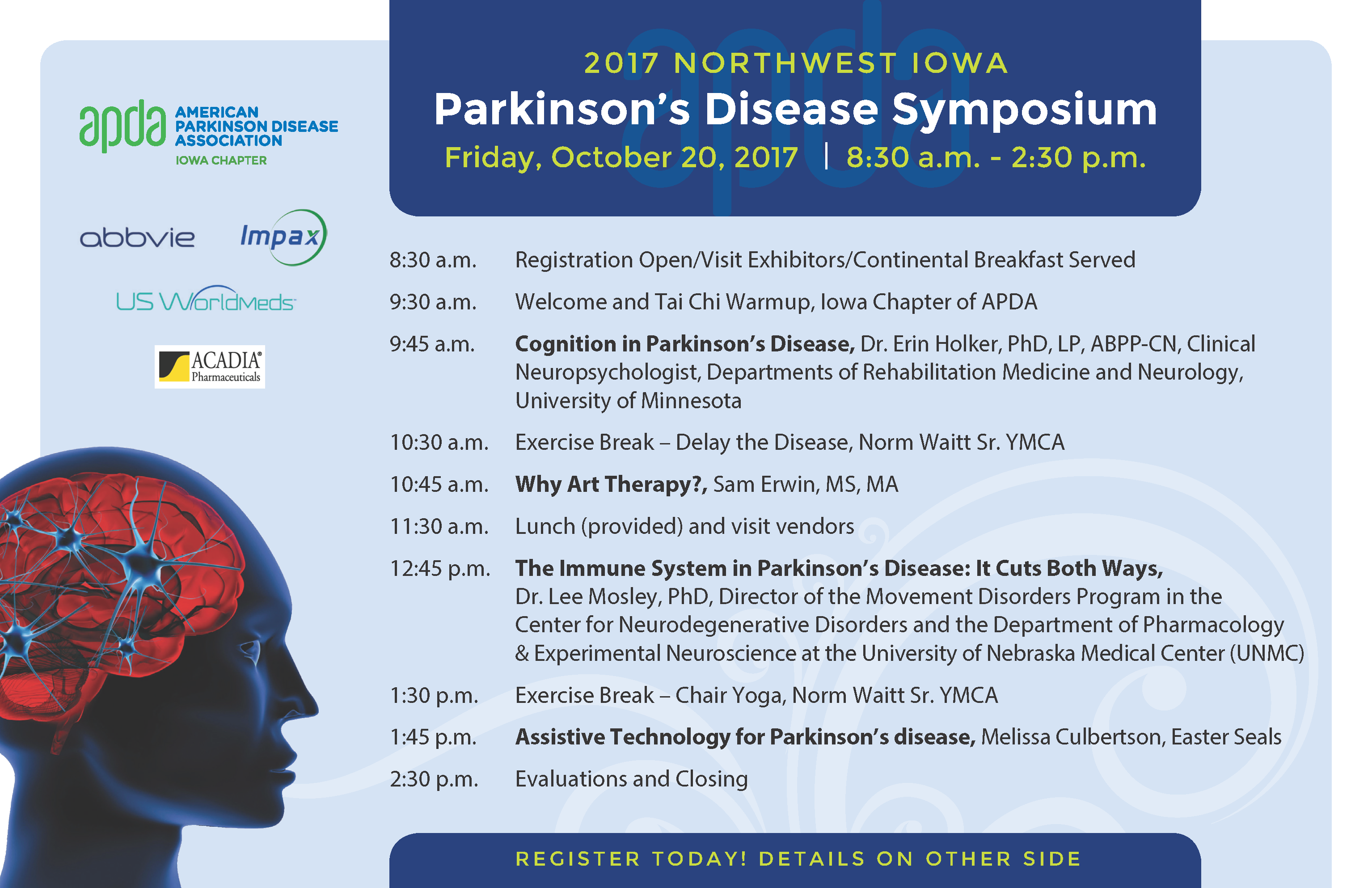 2017 Parkinson Symposium Flyer