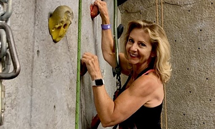 Susan Vold Rock Climbing